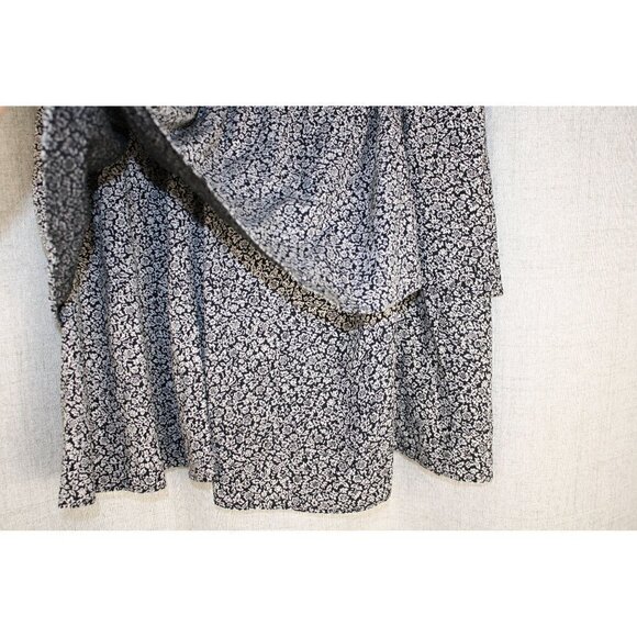 Madewell Layered Skirt Black with Cream Size 14 - Picture 2 of 4